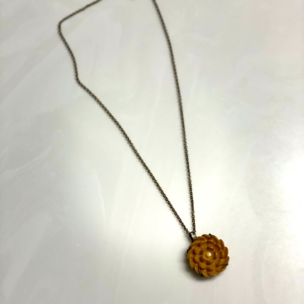 Fossil flower necklace